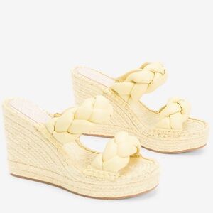 KENNETH COLE OLIVIA BRAIDED WEDGE ESPADRILLE SANDAL